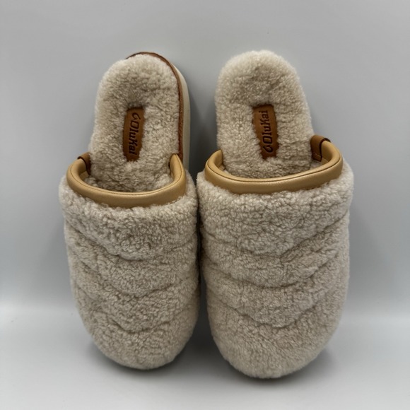 Olukai Pupu Mua Genuine Shearling Scuff Slipper, Size 6 - BRAND NEW without Tags - Picture 2 of 8